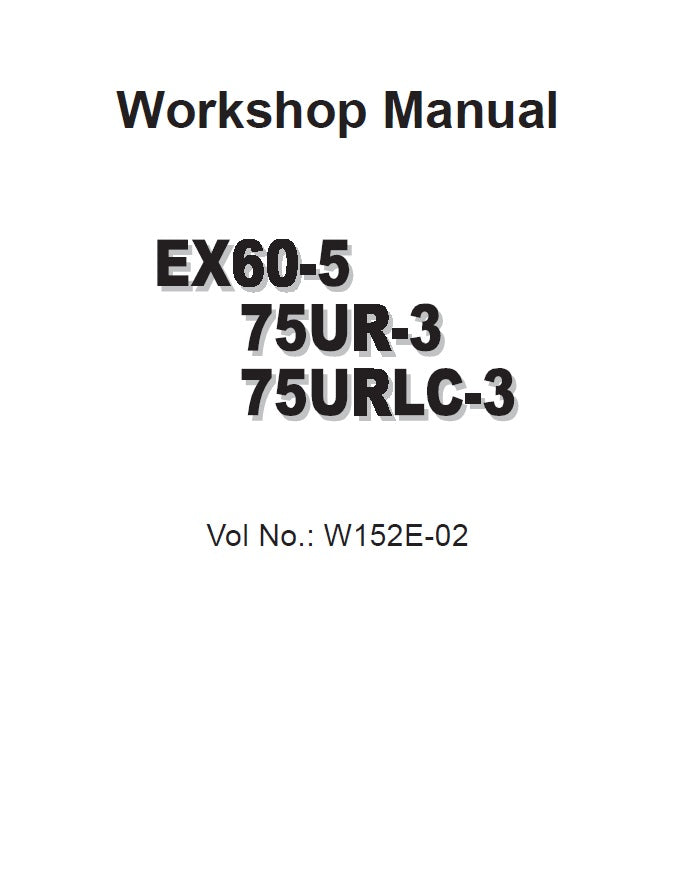 Manual de Servicios Hitachi EX60-5/ 75UR-3/ 75URLC-3