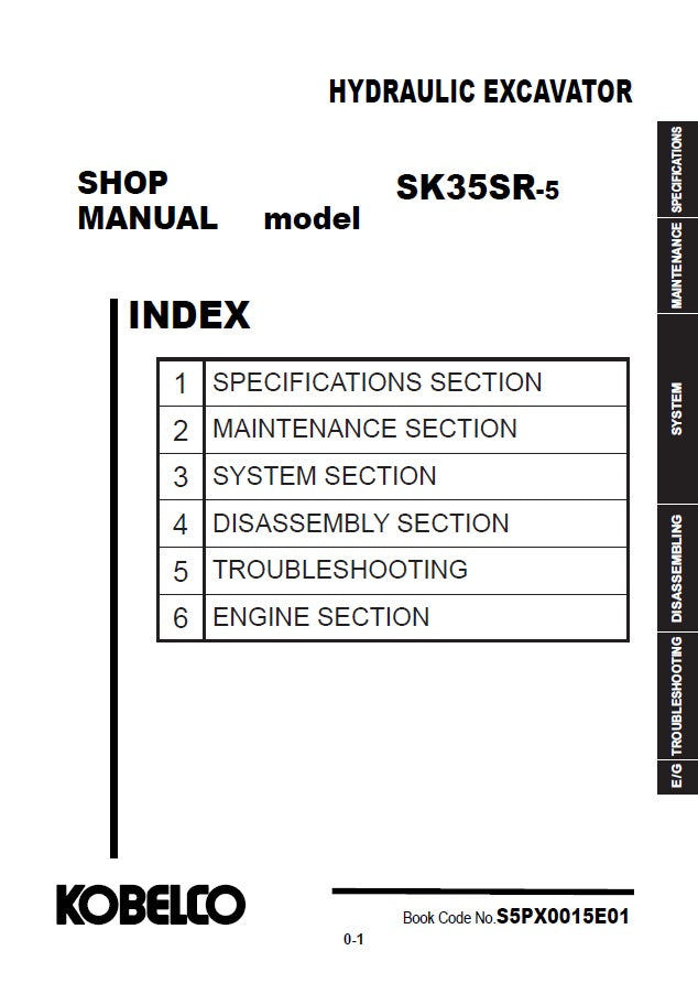 Manual de Servicios Kobelco SK35SR-5