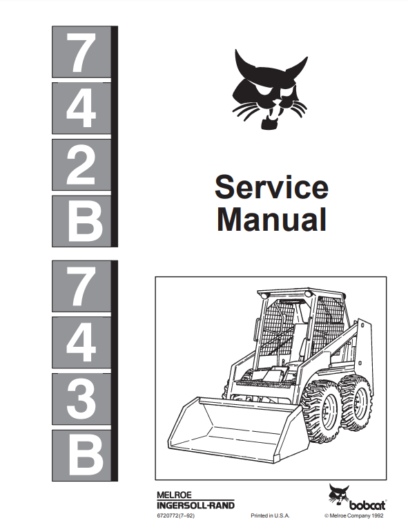 Manual de Servicios Mini Cargador Bobcat 742B - 743B
