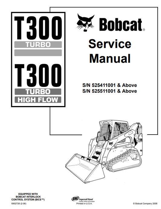 Manual de Servicios Mini Cargador Bobcat T300 TURBO