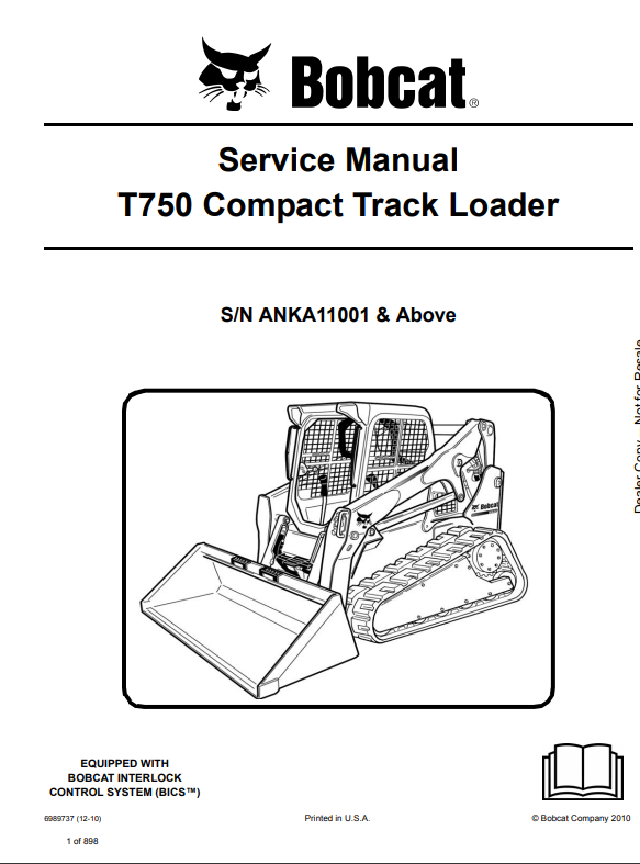 Manual de Servicios Mini Cargador Bobcat T750