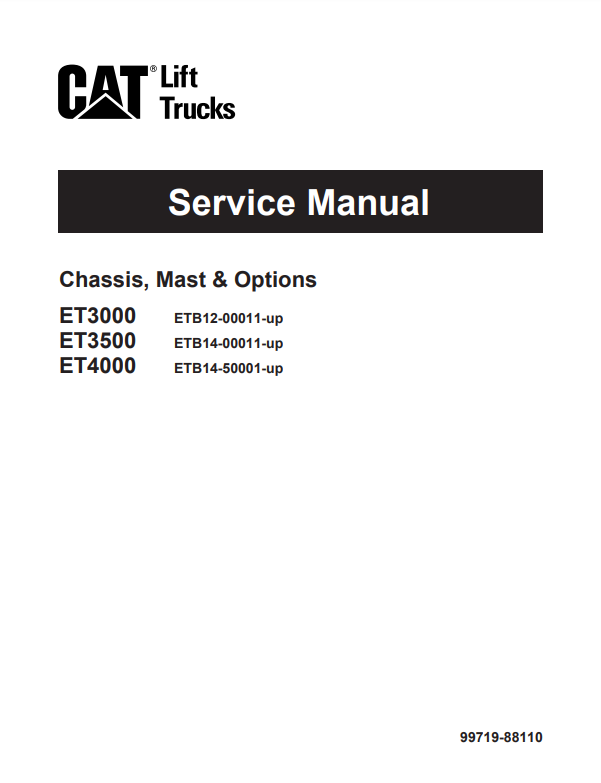Manual de Servicios Montacarga Caterpillar ET3000