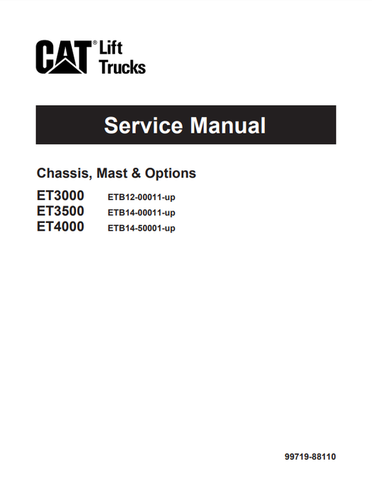 Manual de Servicios Montacarga Caterpillar ET3000