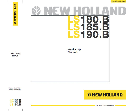 Manual de Servicios New Holland  LS180.B, LS185.B, LS190.B