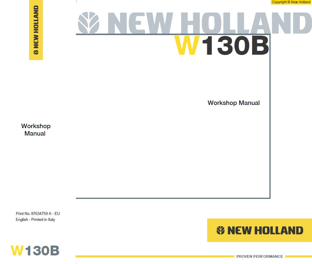 Manual de Servicios New Holland  W130B