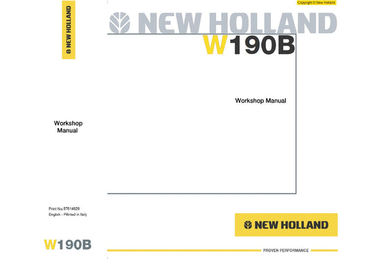 Manual de Servicios New Holland  W190B