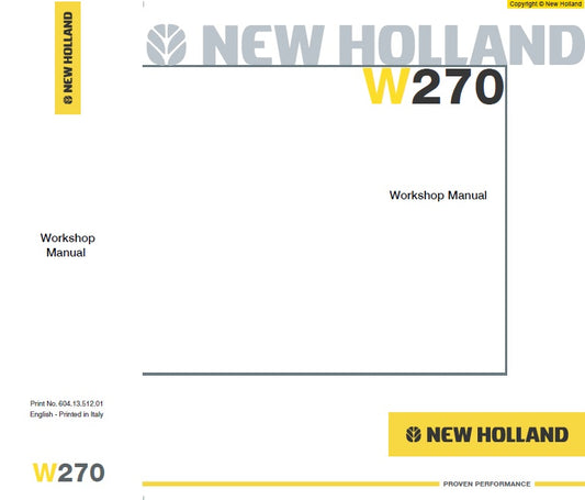 Manual de Servicios New Holland  W270