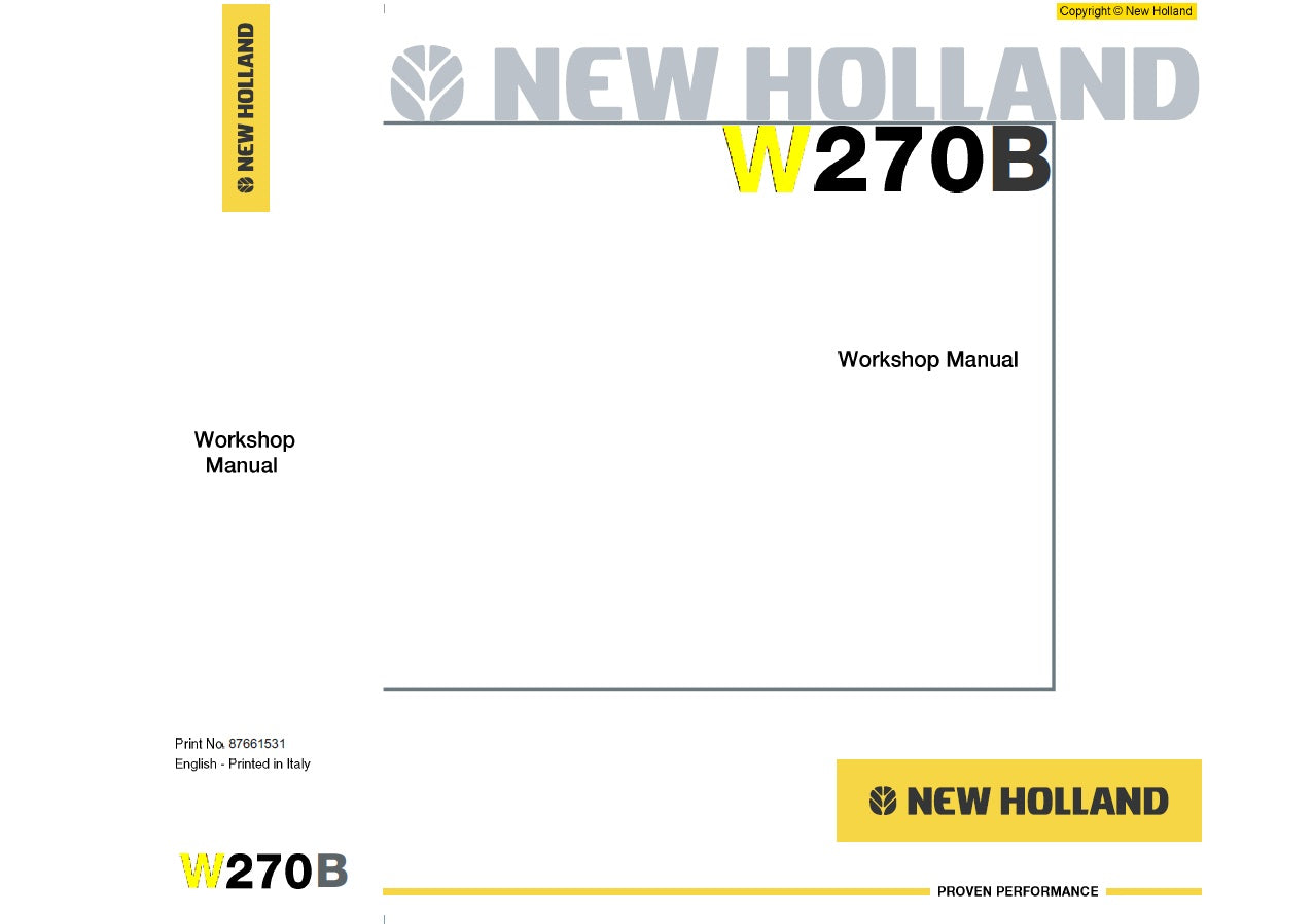 Manual de Servicios New Holland  W270B