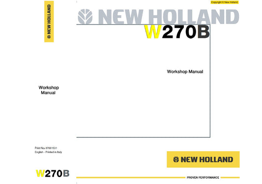 Manual de Servicios New Holland  W270B