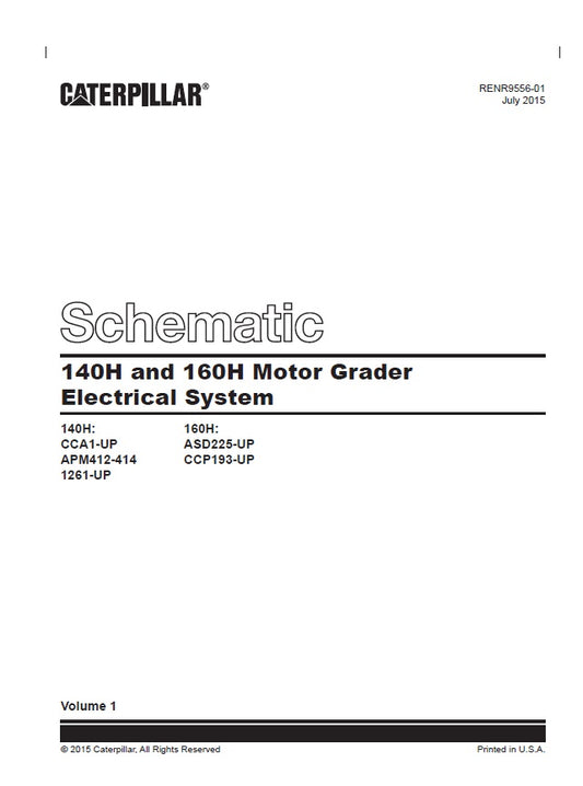 Manual de Servicios Sistema Eléctrico Caterpillar 140H - 160H