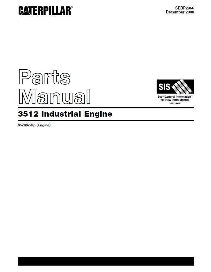 Manual de Partes Motor Industrial Caterpillar 3512