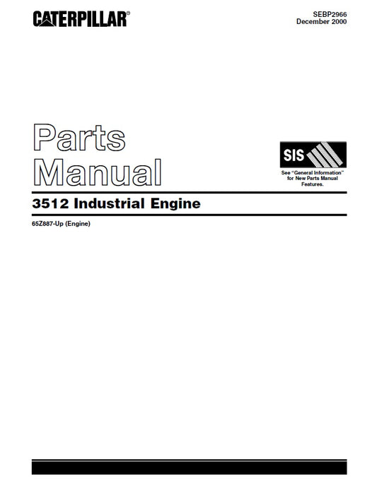 Manual de Partes Motor Industrial Caterpillar 3512