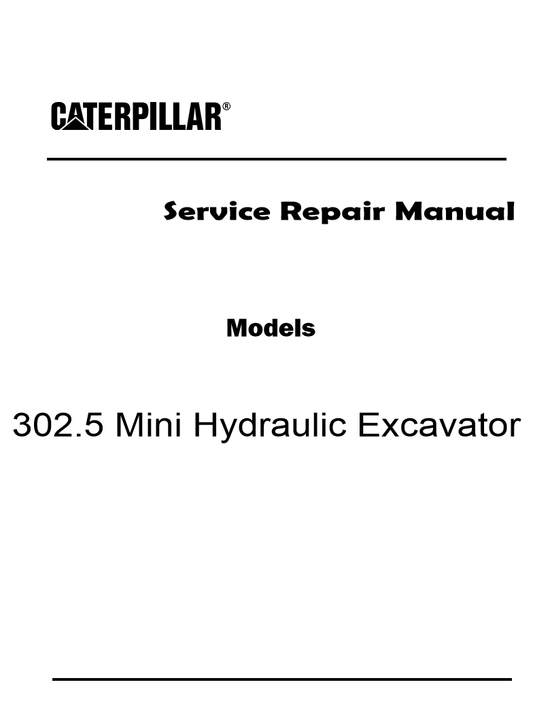 Manual de plano hidráulico Excavadora Caterpillar 302-5